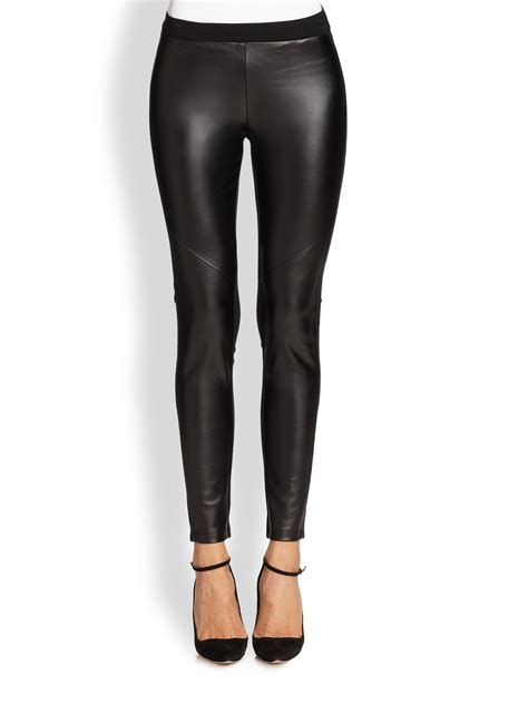 michael kors black leggings|Michael Kors faux leather leggings.